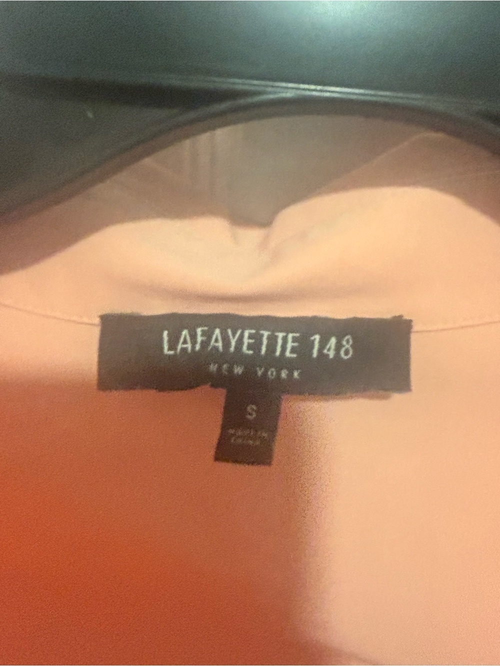 Lafayette 148 New York Peach Button-Front Women's Shirt - Picture 2 of 2